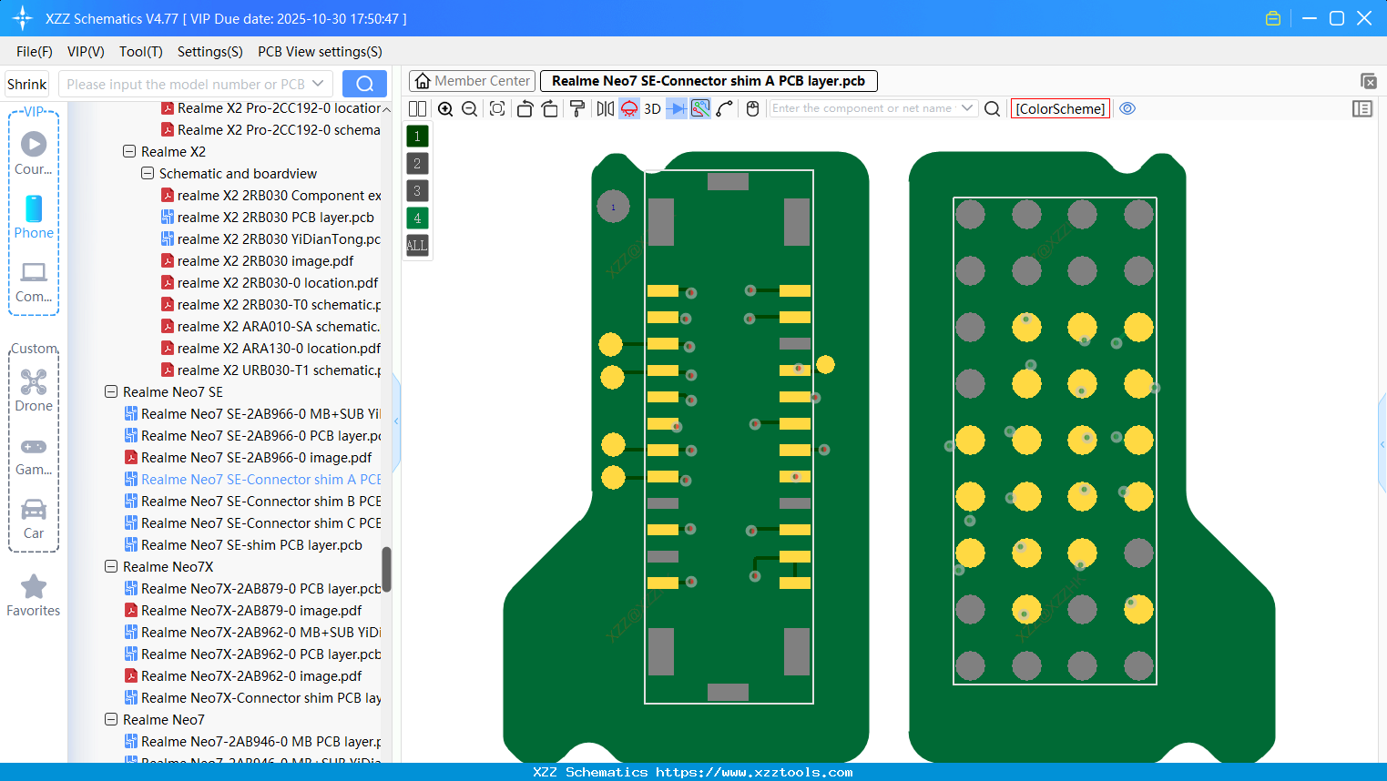 Realme Neo7 SE-Connector Shim A PCB Layer